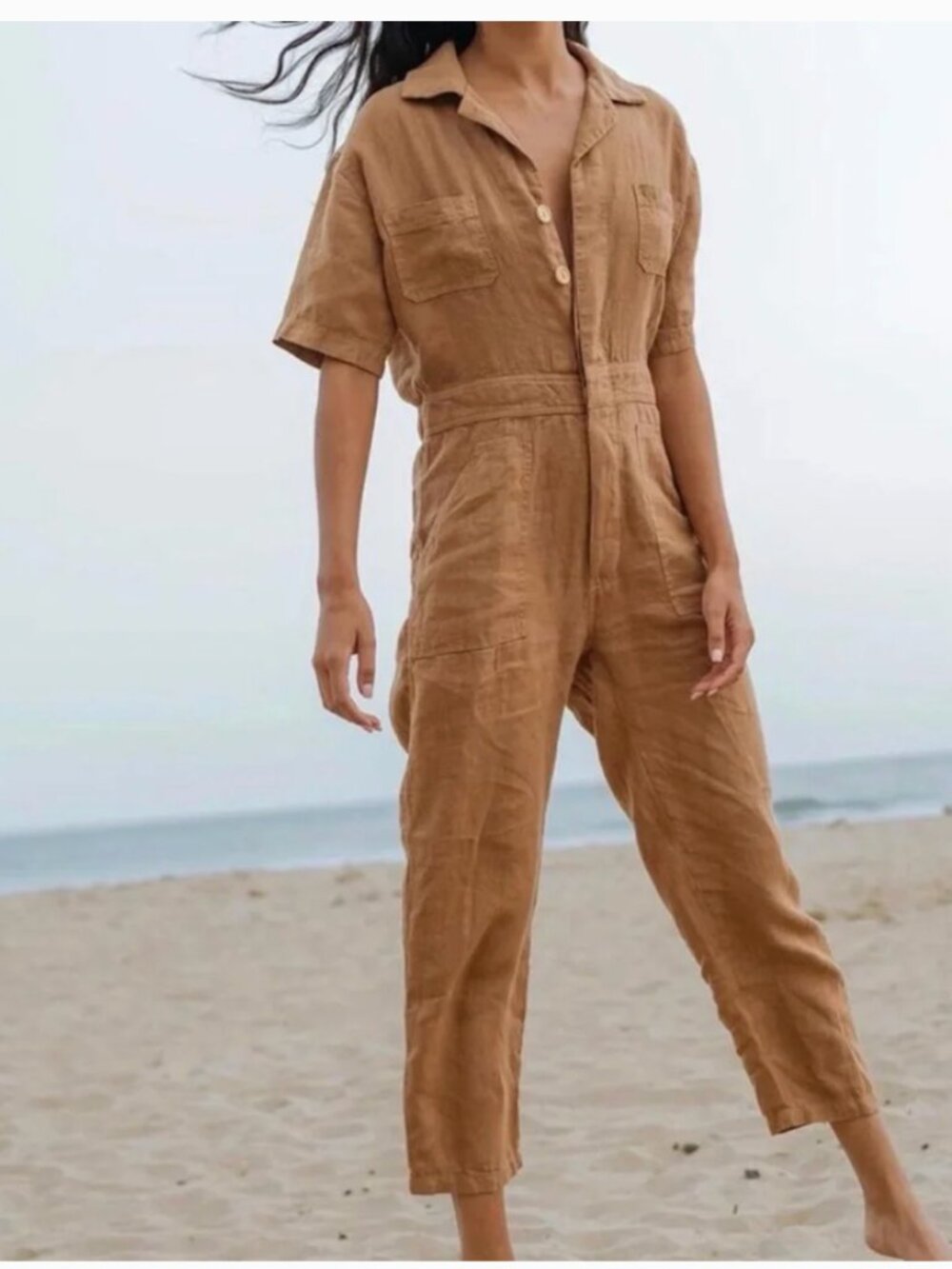 Mate the Label Linen Jumpsuit-XL